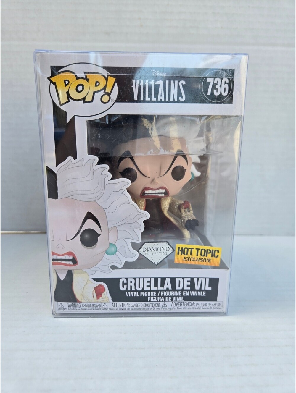 Funko Pop! Disney Villains Cruella De Vil Vinyl Figure #736 Hot Topic Exclusive